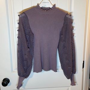 Pretty purple sweater blouse